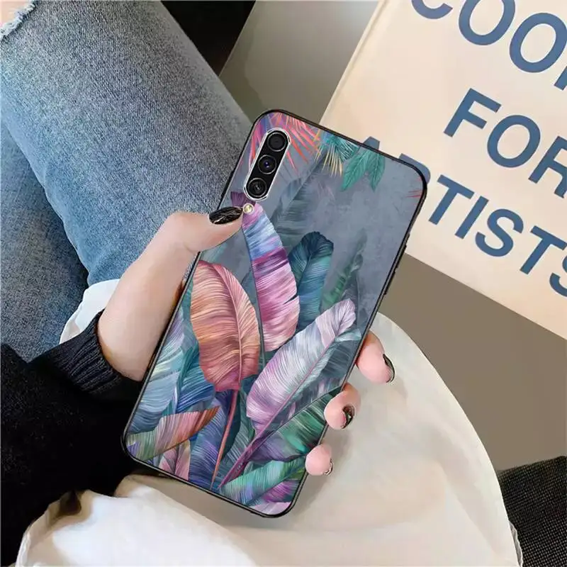 

Vintage Feuilles de Bananier Phone Case For Samsung galaxy A S note 10 7 8 9 20 30 31 40 50 51 70 71 21 s ultra plus