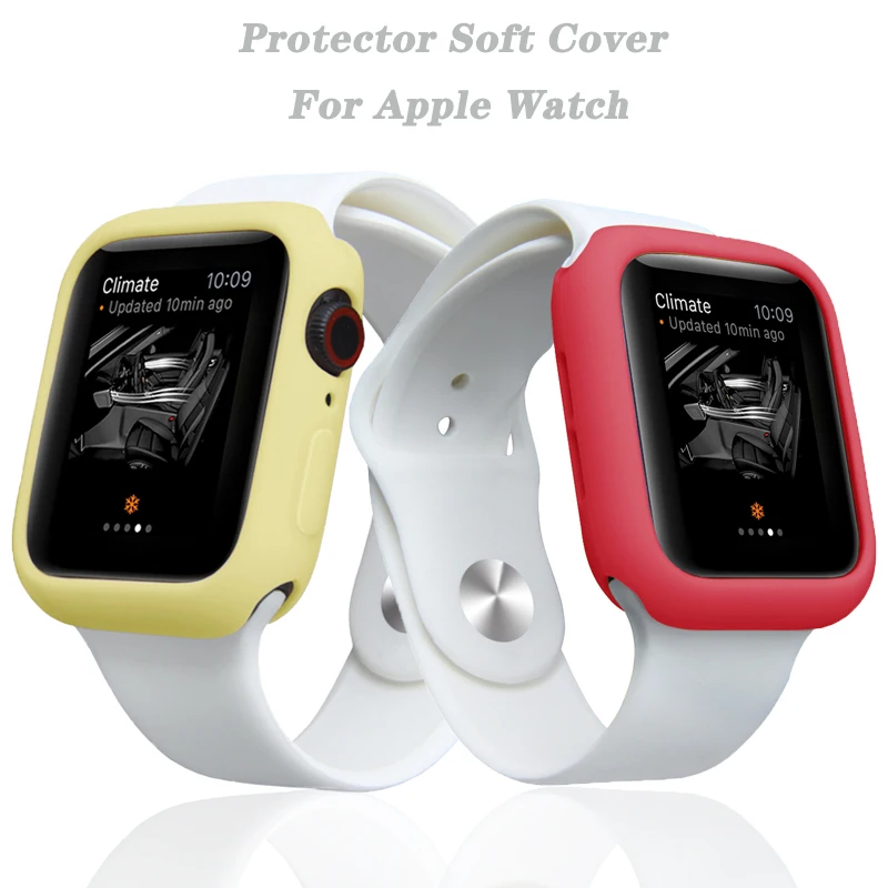 Чехол для Apple Watch 4 5 чехол бампер 38 мм 42 ТПУ карамельного цвета iwatch Series 3 2 1 40 44
