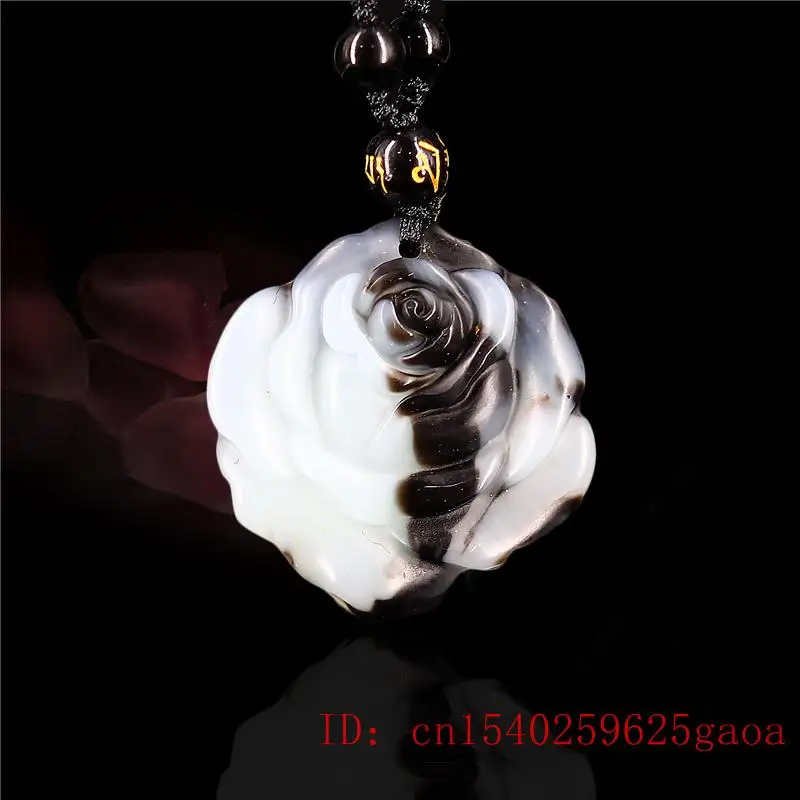 Модный кулон в виде Нефритовой розы для китайских мужчин резные натуральные