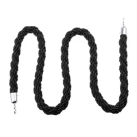 stanchion rope crowd control queue barrier ropes with premium clip hooks 5ft 6 colors optional