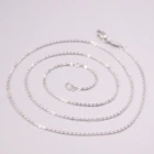 Женское Ожерелье из натуральной платины 950, цепочка 1,1 мм, регулируемое ожерелье 16,5 дюйма, подарок
