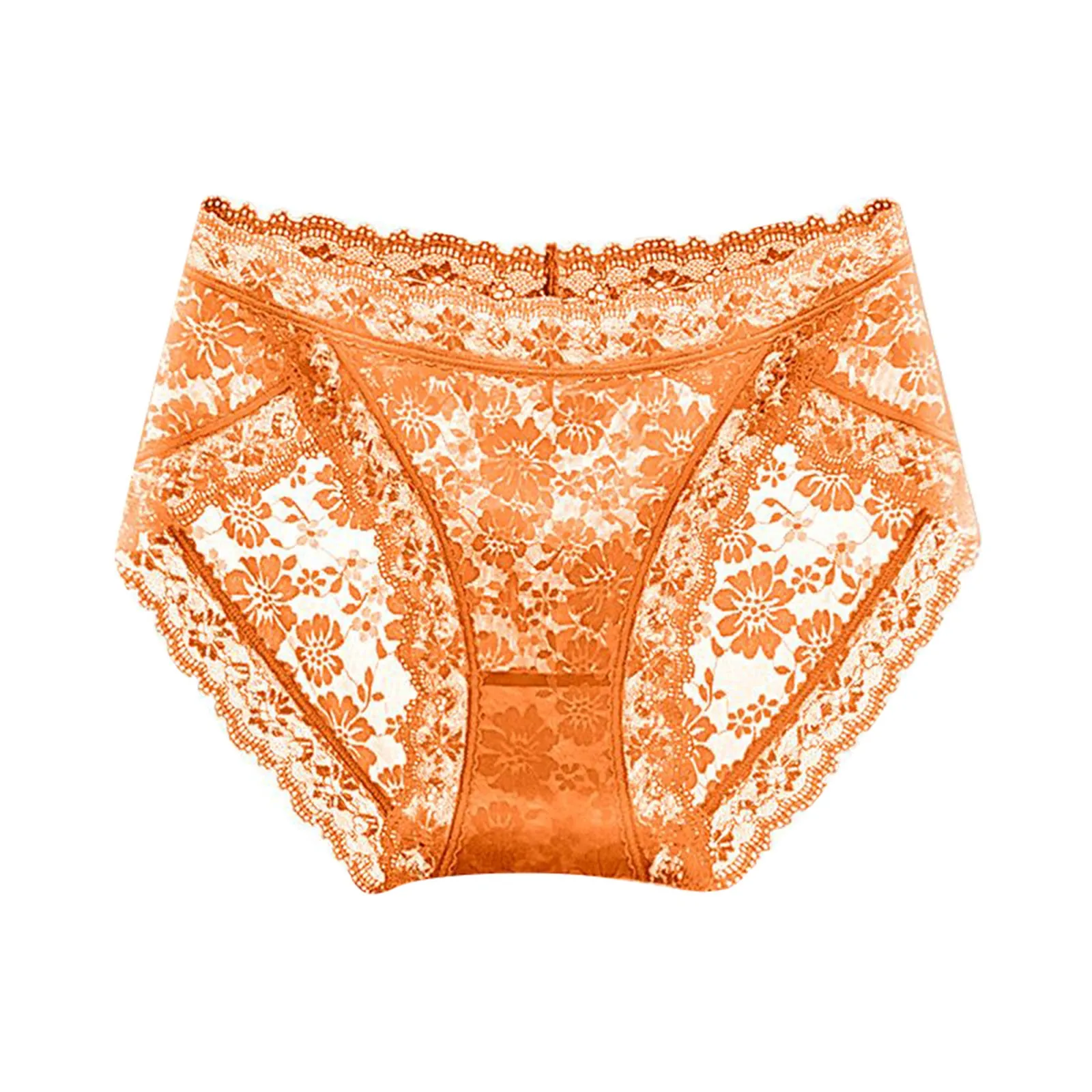 

Flower Print Lace Intimates Briefs Seamless Underwear Solid High-waist Female Lingerie Women's Underwear Panties Seamless