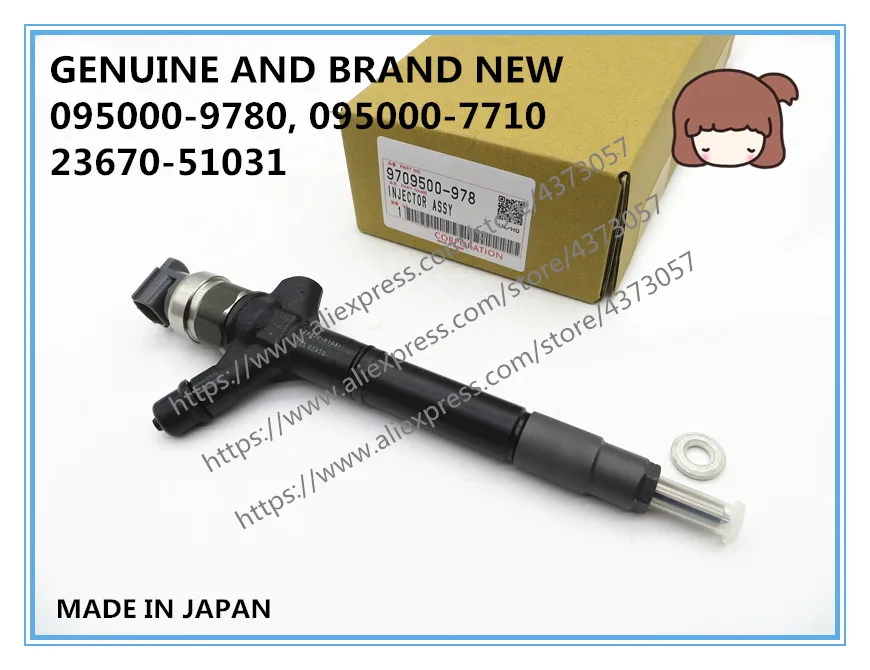 Оригинальный и совершенно новый инжектор дизельного топлива 095000 9780 9730 23670 59035 59036