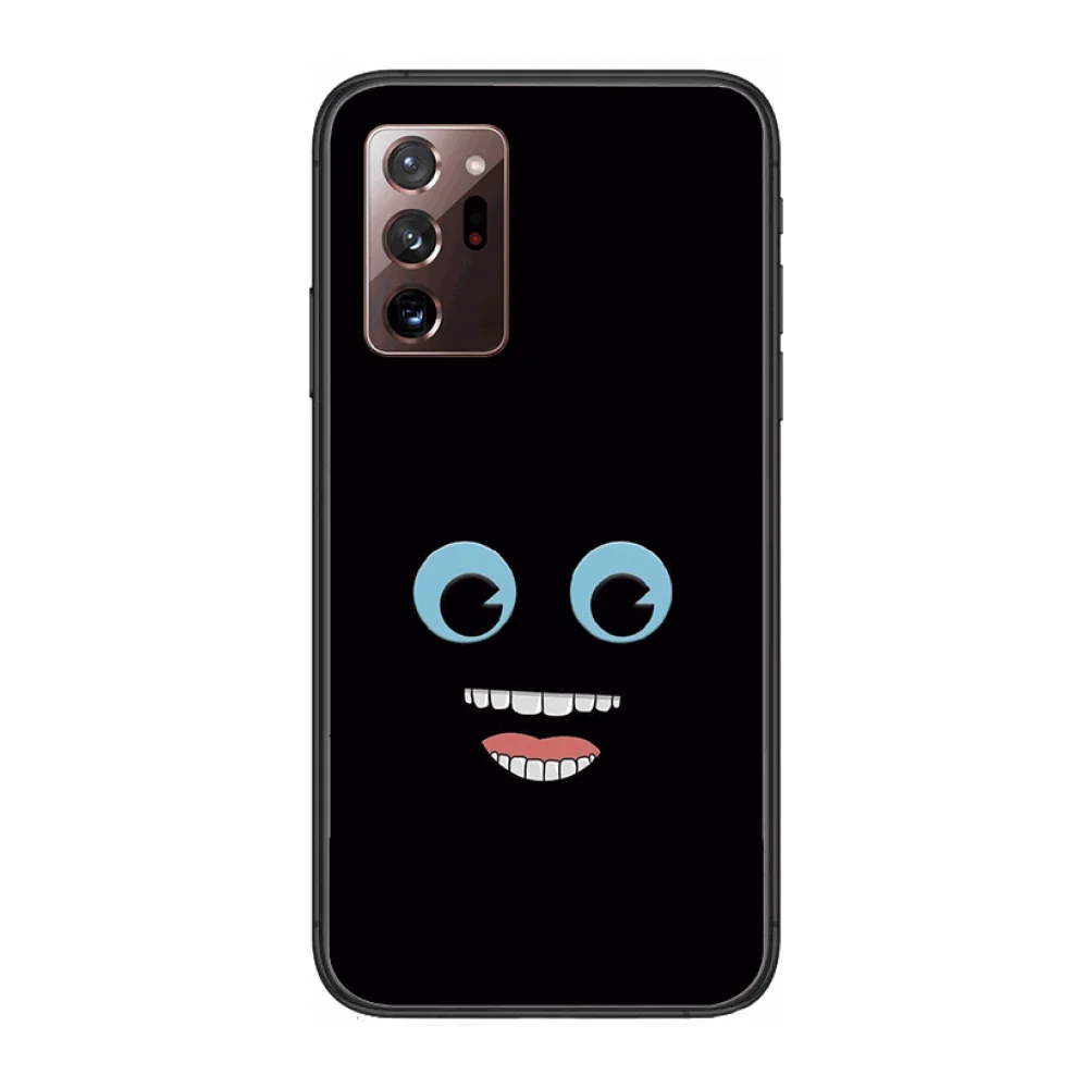 

Funny face Phone Case cover hull For SamSung note20 10 9 8 4 pro plus black prime soft bumper Transparent