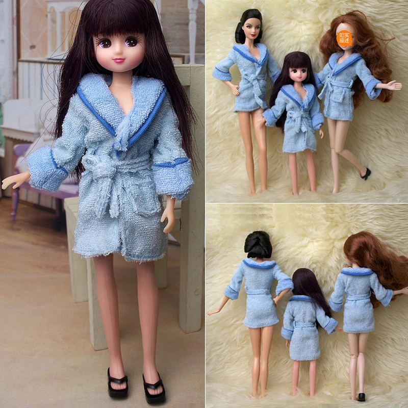 1 шт. зимняя синяя Пижама одежда для сна куклы Барби Одежда аксессуары дома 1/6