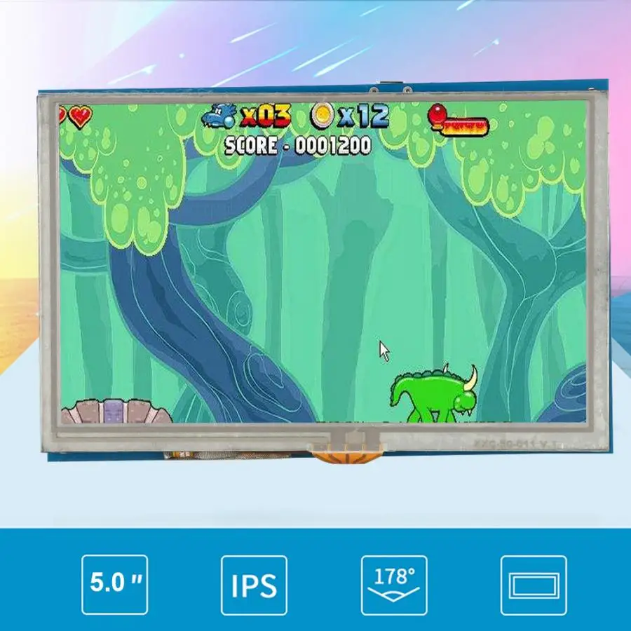 Портативный сенсорный экран монитор для Raspberry PI 5 дюймов HDMI lcd HD дисплей для Raspberry PI3 PI2/B
