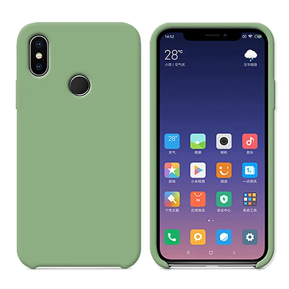 Официальный жидкий силиконовый чехол для Xiaomi 9 SE 6 8 Lite Mix 2 2s 3 Max 3 Note 3 Официальный чехол для Redmi Note 7 4X S2 5 5A Capa - Цвет: Mint Green