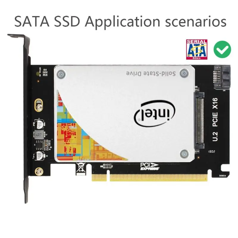 

PCI-E Riser 3.0 4X X16 to U.2 SFF-8639 Adapter NVMe PCIe SSD PCI-e to Card M.2 2.5' SSD to PCI-EX16