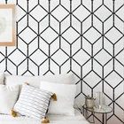 Трафарет для стен, большой трафарет для покраски мебели, дверей, линейный винтажный шестигранный в стиле ретро, 30-70 см, S007