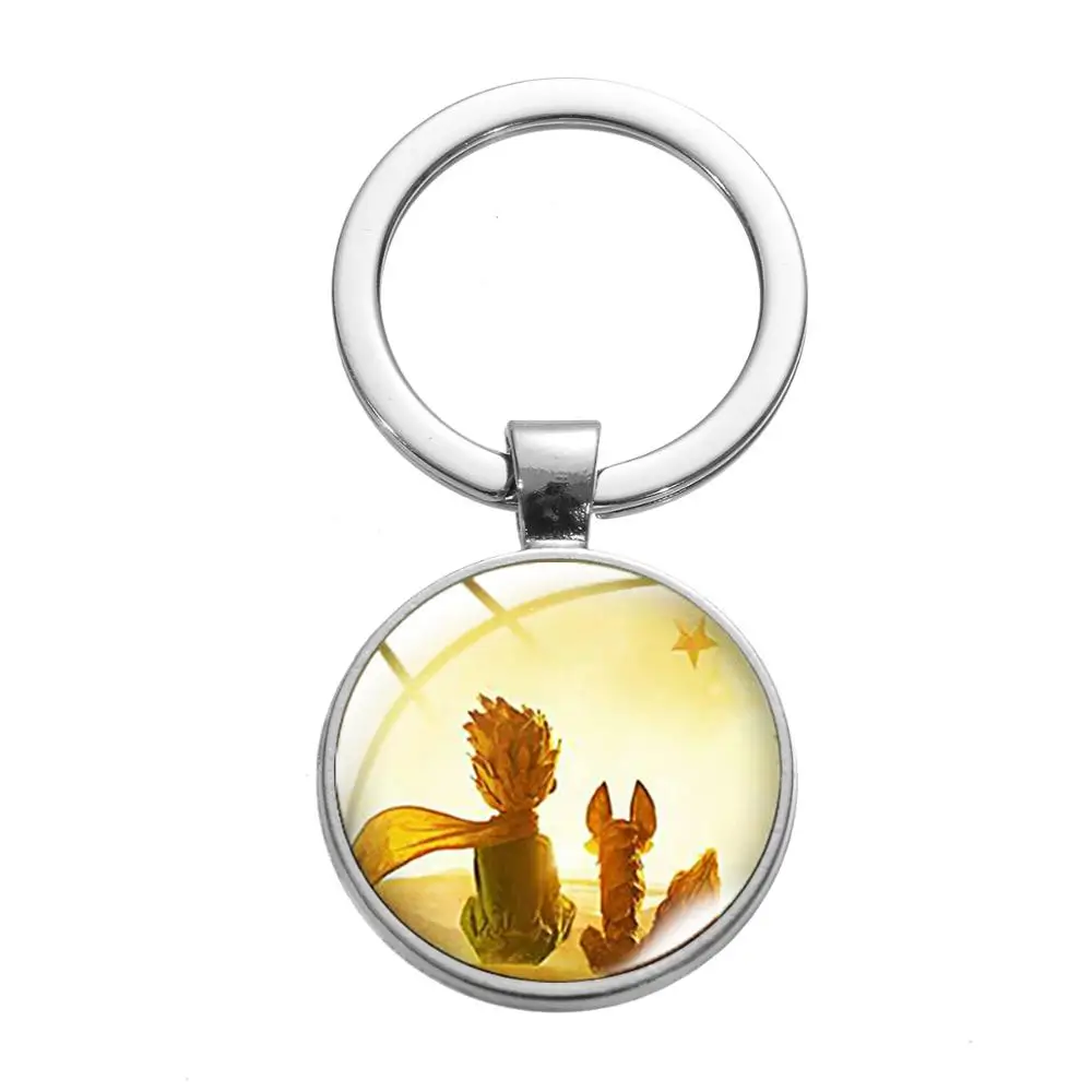 Le Petit Prince Cartoon Keychain Fairy Tale The Little Collection Glass Photo Cabochon Key Ring Chain For Friends | Украшения и