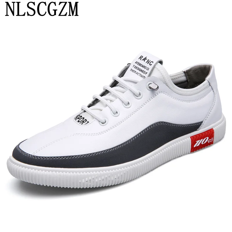 

White Leather Shoes Men Black Mens Shoes Casual Men Sneakers Platform Man Shoes High Quality кроссовки мужские Zapatillas Hombre