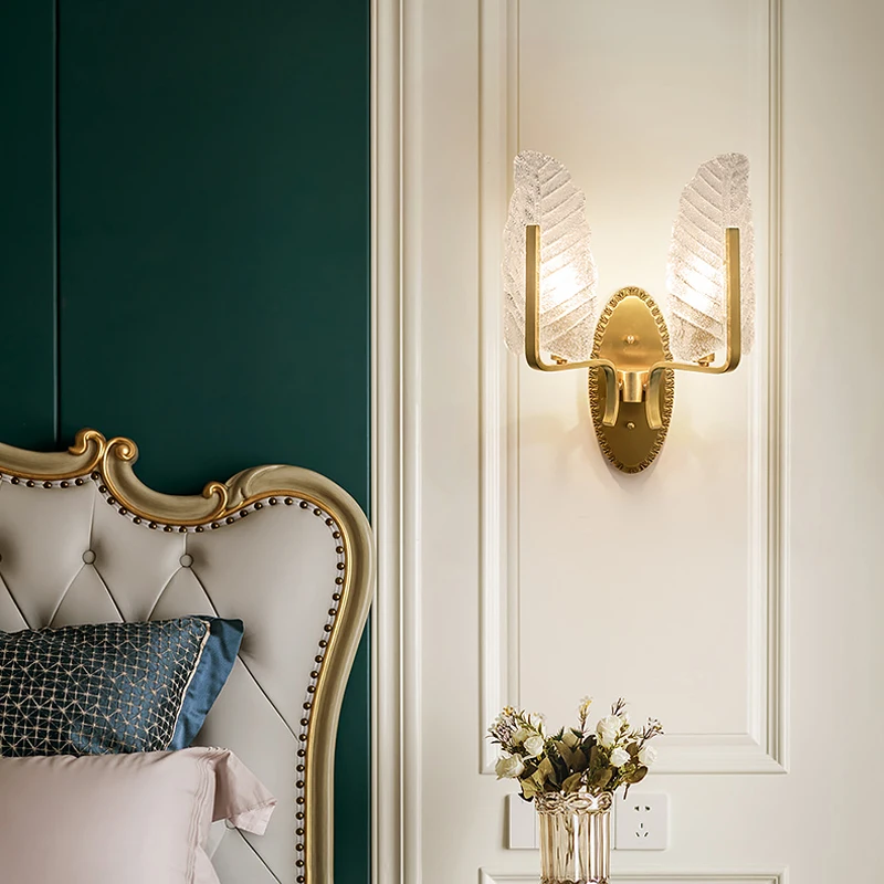 Настенный светильник с кристаллами для спальни ресторана прохода коридора E14 AC 110