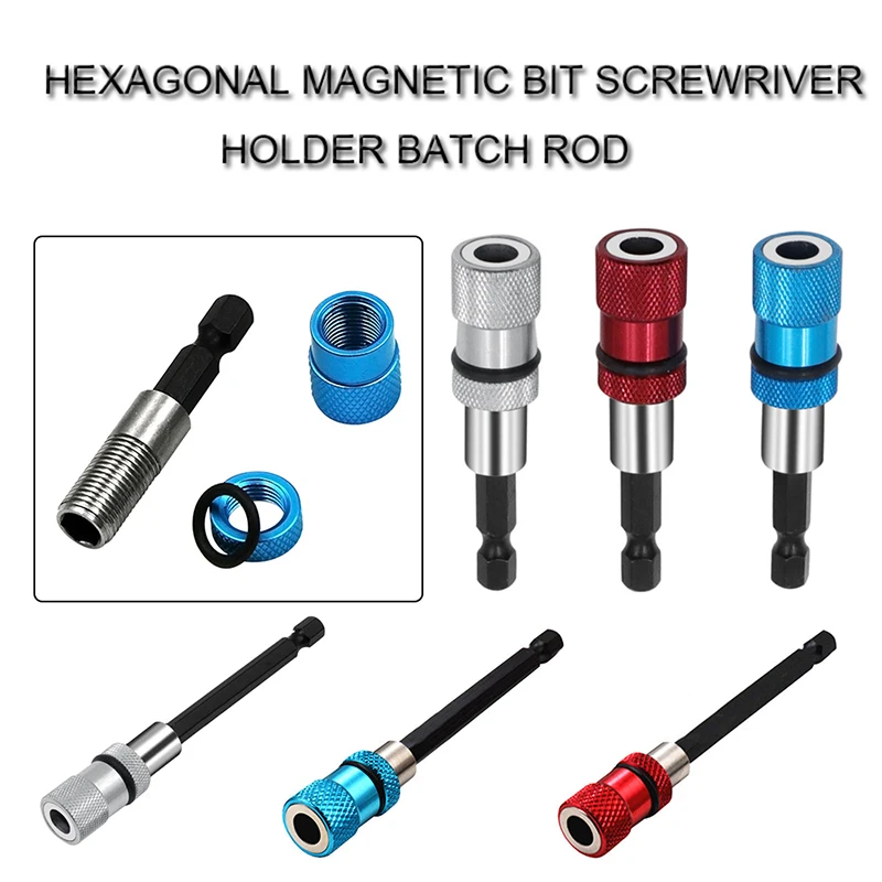 

1/4 Inch Hex Shank Magnetic Extension Chuck Adapter Screwdriver Bit Holder Hex Driver Screw Bit Holder Magnetic Hand Tools