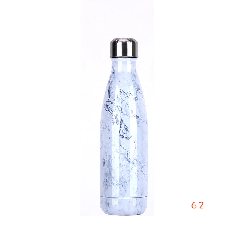 10 Marble Chromed Stainless Steel Double Wall Vacuum Jug Insulated Water Bottles Coffee Kettle Travel Drink Flasks |