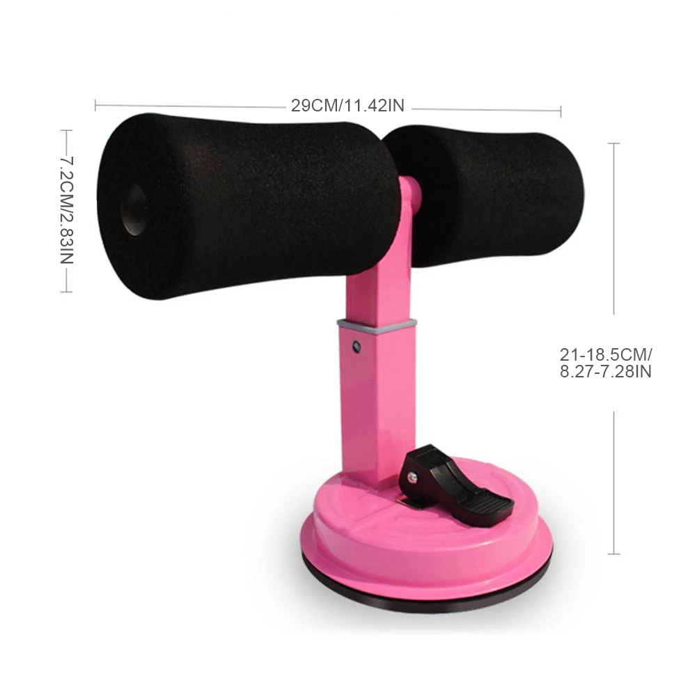 

Sit-Up Bar with Suction Cup Padded Cushion Floor Fitness Bar Abs Trainer Workout Equipment for Home Work
