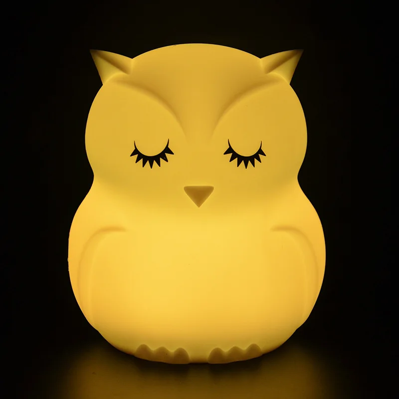 

Cute LED Night Light Silicone Touch Sensor 9 Colors Cat Night Lamp Kids Baby Bedroom Desktop Decor Ornaments Battery/USB Charge