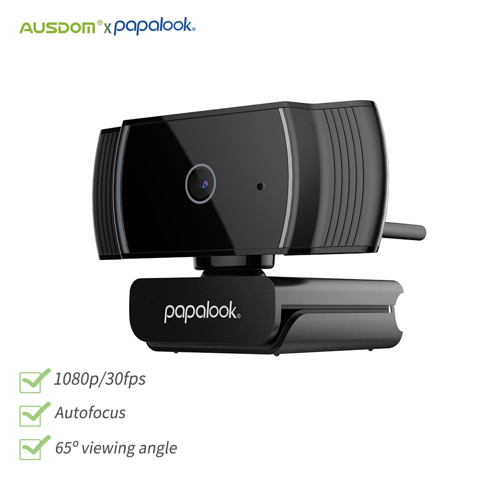 

PAPALOOK AF925 Webcam 1080P Full HD Autofocus Web Camera For Computer With Microphone, Rotatable Streaming Computer Web Camera