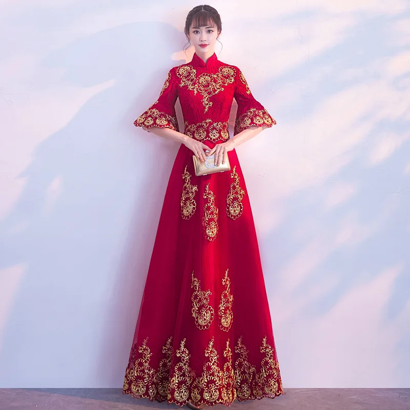 Женские на свадьбу выпускной чонсам Восточный стиль Для женщин свадебные Qipao