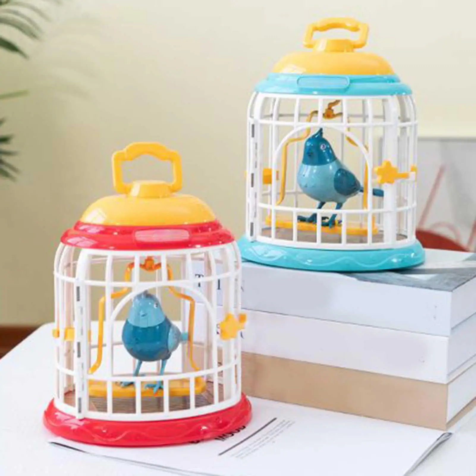 

Creative Sound Control Induction Mini Bird Cage Toy Interactive Singing Cage Simulated Bird Induction Gift Toy For Children