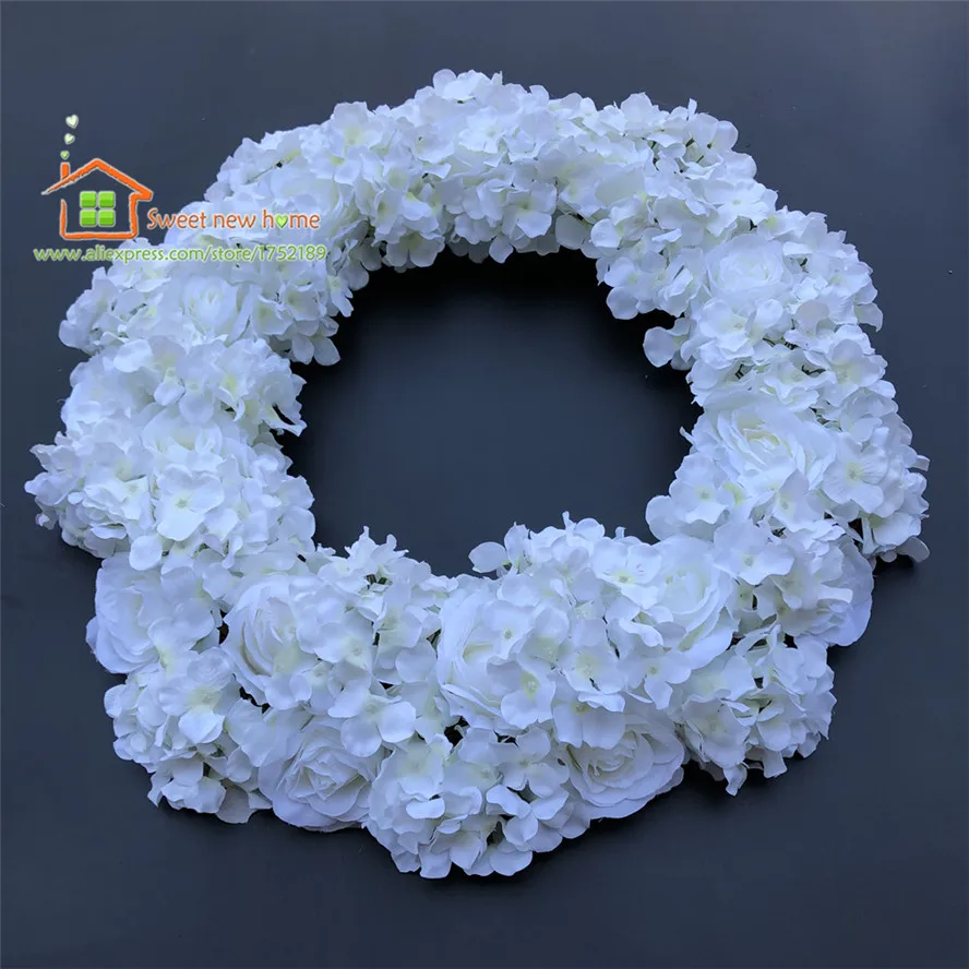 Украшение для стола венок из искусственных цветов дорожный свинец искусственные