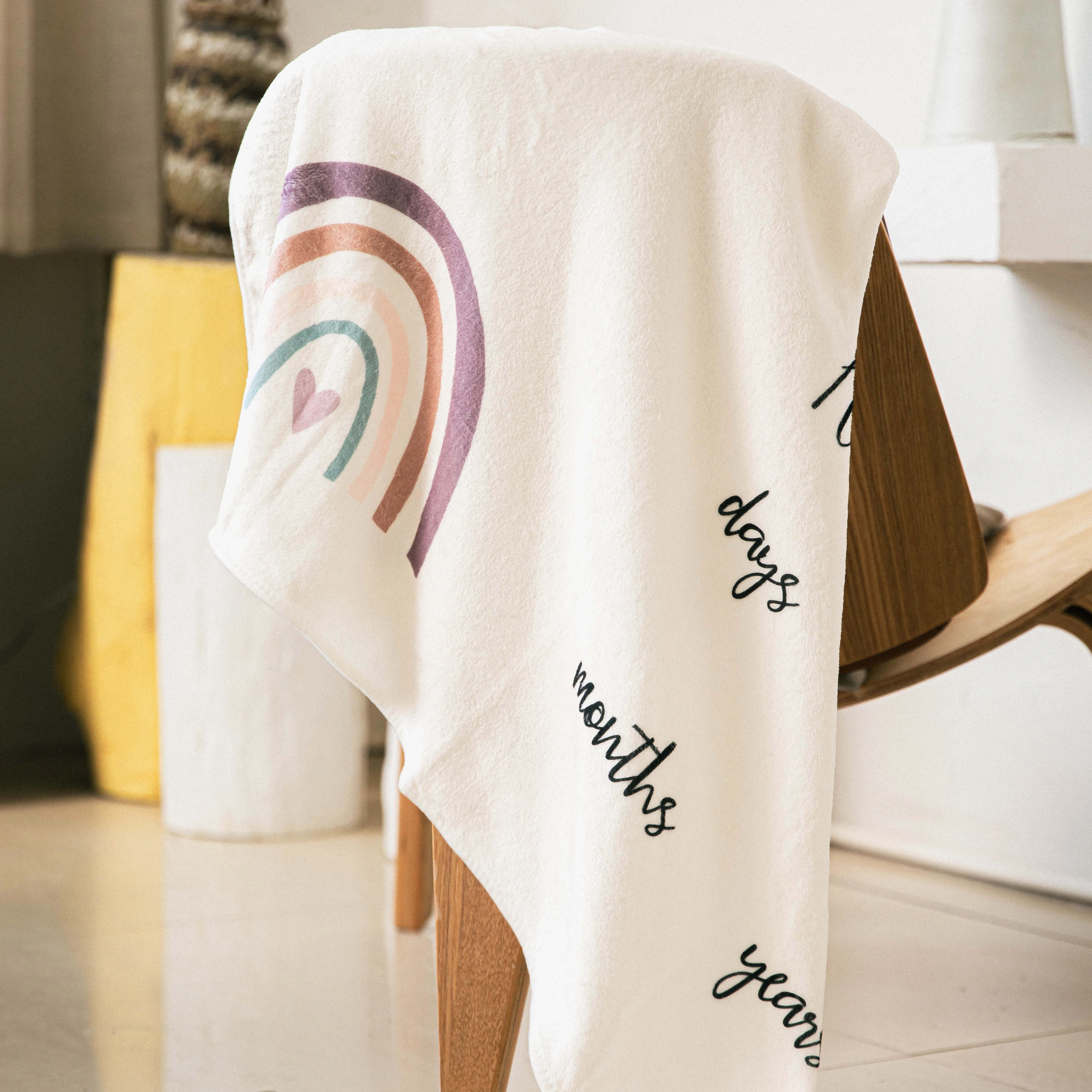 4 Pcs/Set Newborn Milestone Flannel Blanket Baby Monthly Record Growth Photography Props Creative Background Cloth