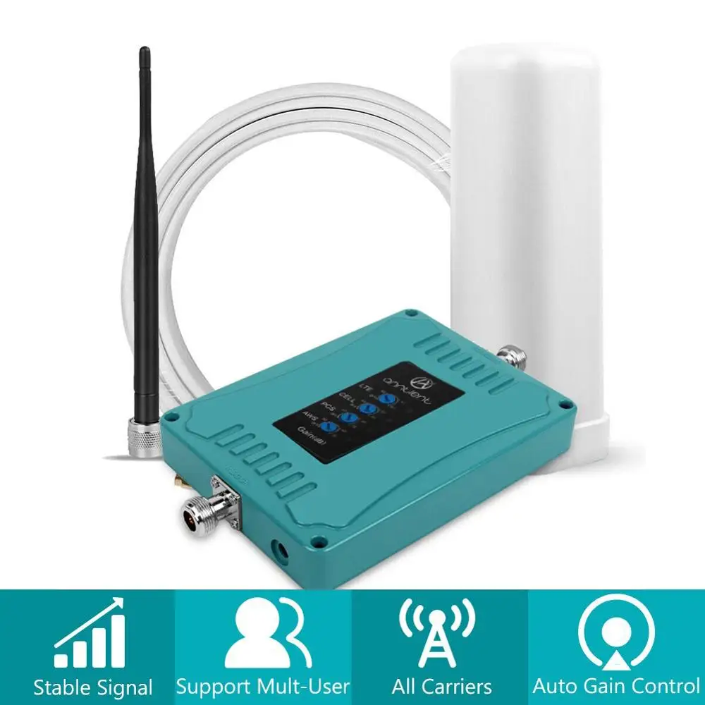 ANNTLENT Cell Phone Signal Booster 700 AT&T Verizon/850/1700/1900MHz for T-Mobile AT&T 3G 4G LTE B2/4/5/12/13/17 Home Amplifier