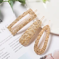 geometric temperament ornaments hairpin finished hair clips zinc based alloy hair clips findings gold plated rectangle 7 5cm 1pc
