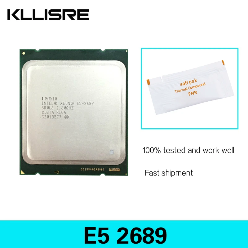 Kllisre Термопаста с Intel Ксеон E5 2620 2640 2689 2690 Процессор LGA 2011 настольных ПК процессор