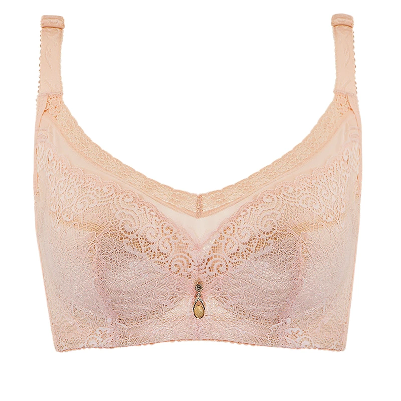 Plus Size Women Full Coverage Underwire Soft Wire Lace Embroidery Surpportive Minimizer Bra 34 36 38 40 42 44 46 C D E F G H I J