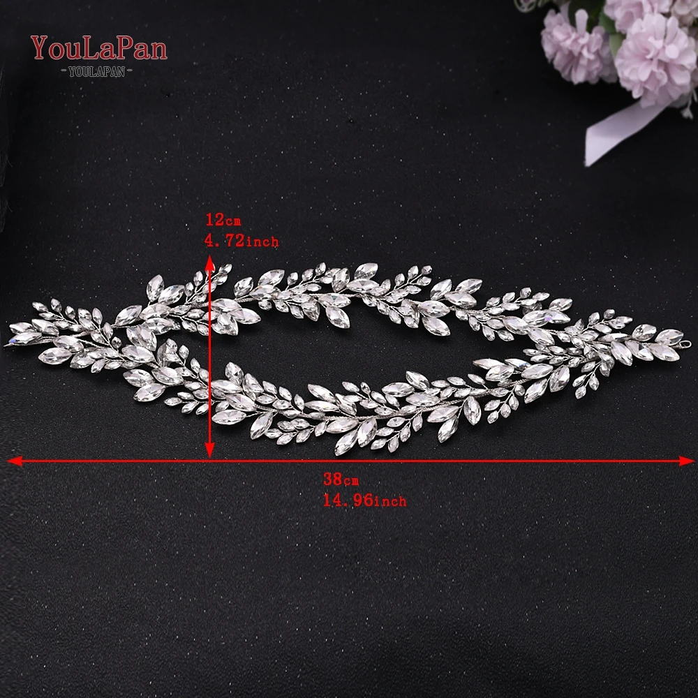 

YouLaPan HP304 Bridal Hair Accessories Hair Band Wedding Flower Headwear Luxury Shiny Crystal Crowns Rhinestone Headband
