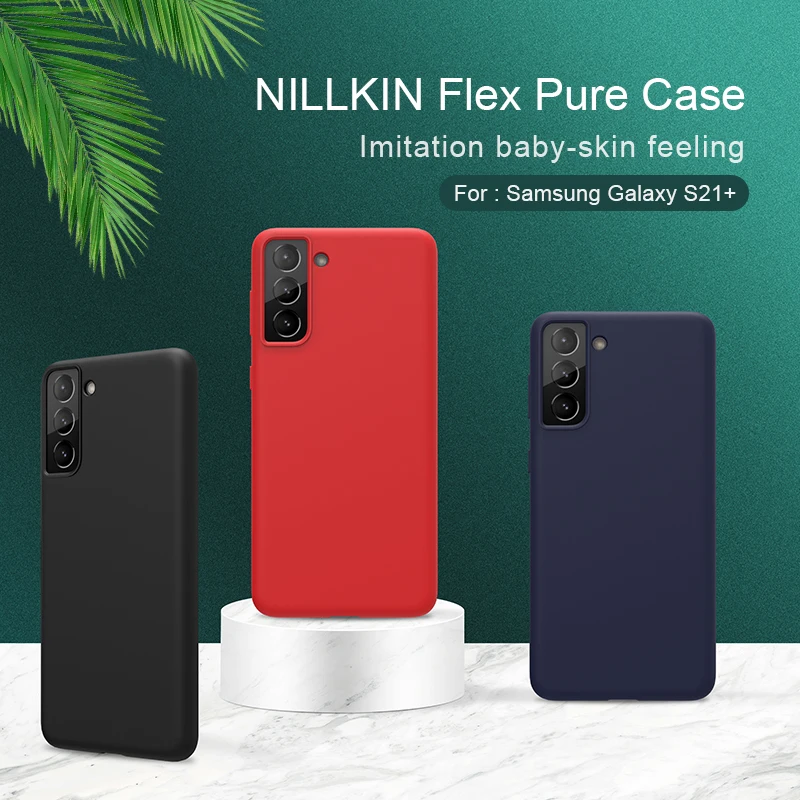

Для Samsung Galaxy S21 Ultra Case S21 Plus, чехол NILLKIN Flex, чистые жидкие силиконовые чехлы для телефонов Samsung Galaxy S21 Plus