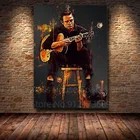 Johnny Cash Music Star, I Walk the Line, Folsom Prison Blues, Hurt Альбом Картина Холст Картина Плакат Живопись Стены Искусство Домашнего Декора