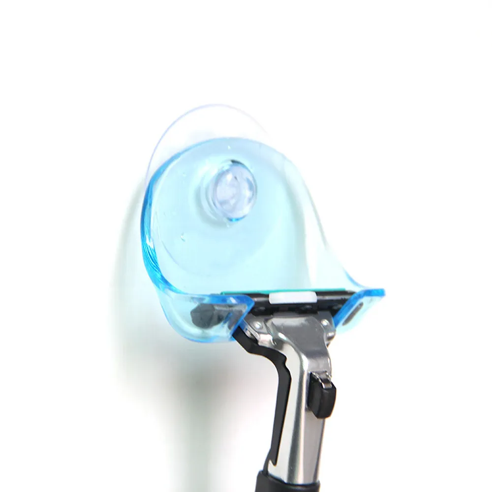 

2022 Shaver Toothbrush Holder Washroom Wall Sucker Suction Cup Hook Razor Bathroom Plastic Blue Grey Shaver Holder