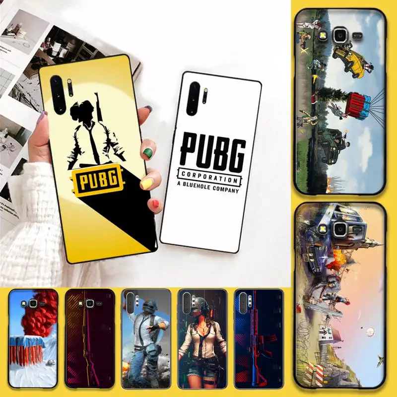 YJZFDYRM популярный PUBG игровой черный чехол для телефона Корпус Samsung Note 7 8 9 10 Lite Plus