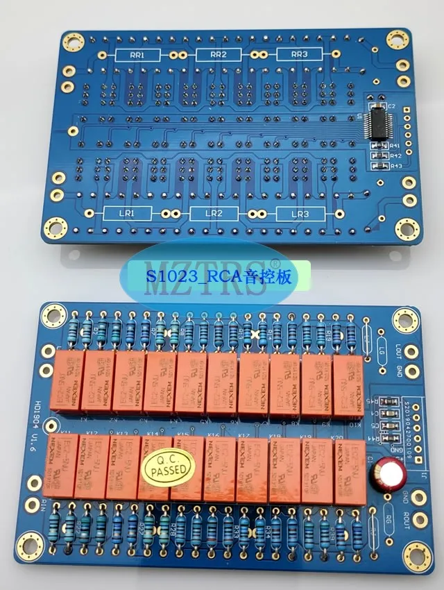 Remote control volume control board, sound source selection switch board, display control board, switch machine, power supply