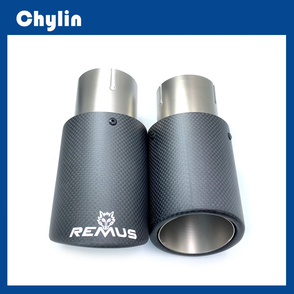 1 шт. выхлопная труба автомобиля вьющиеся матовые углеродные волокна