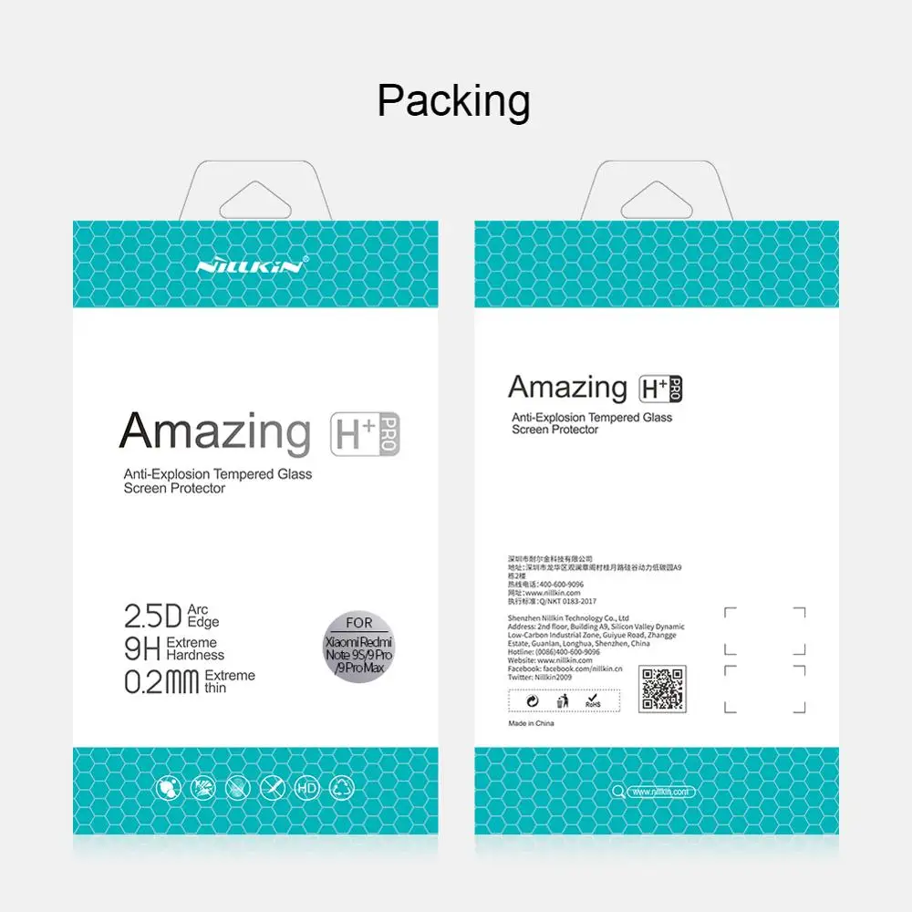 

10pcs/lot NILLKIN Amazing H+PRO Anti-Explosion Tempered Glass Screen Protector Film For Xiaomi Redmi Note 9 Pro/9 Pro Max/9S