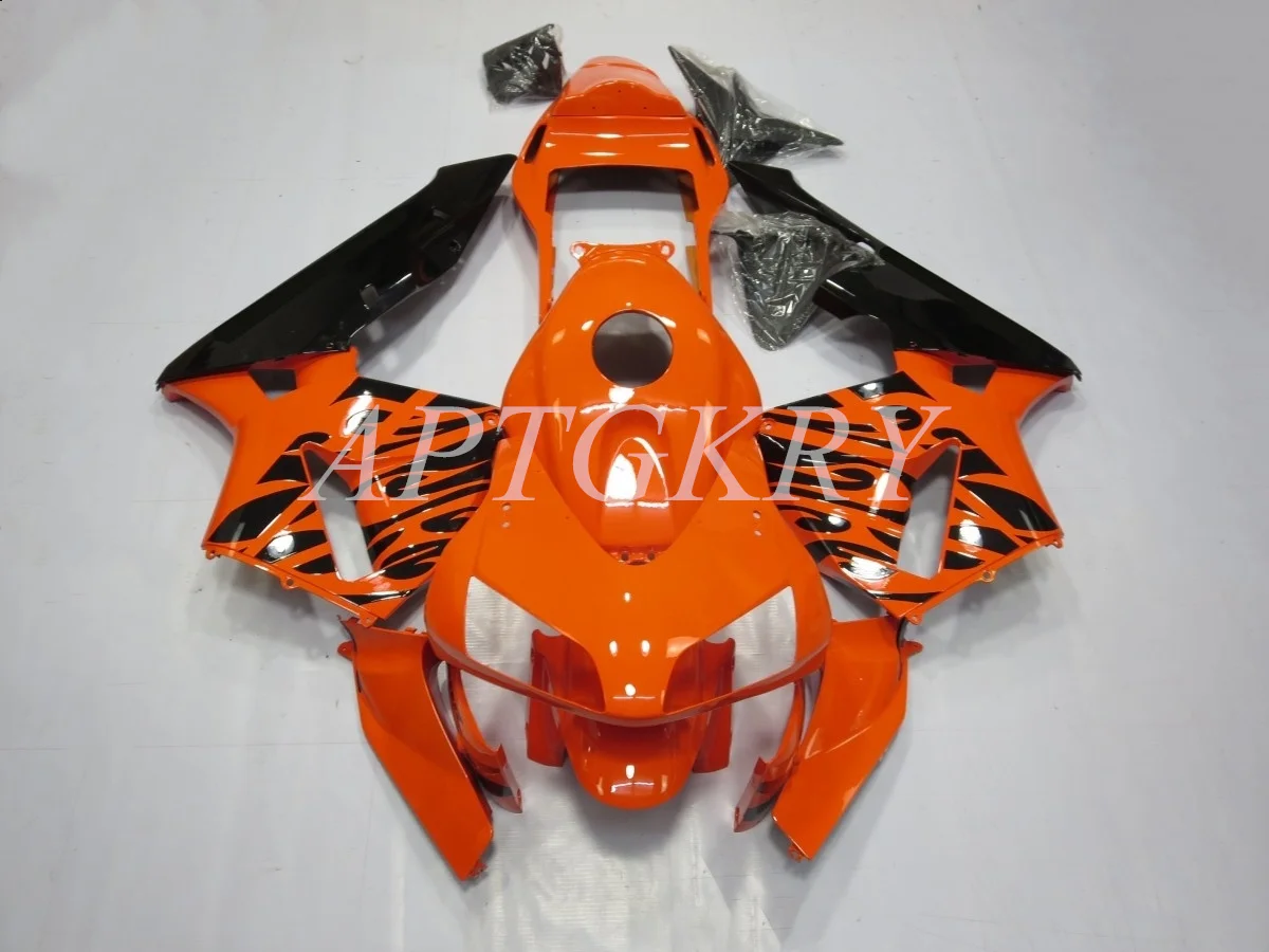 

Новый комплект обтекателей для мотоцикла из АБС-пластика, подходит для HONDA CBR600RR F5 2003 2004 03 04, кузов оранжевого и черного цветов на заказ
