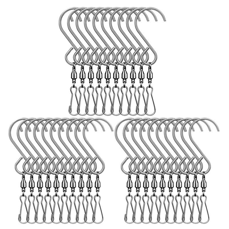 

Swivel Clip Hanging Hooks Stainless Steel for Hanging Wind Spinners Wind Chimes Crystal Twisters Party Supply