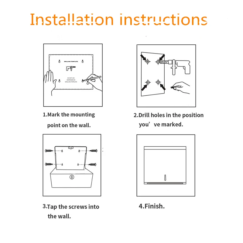 

Black Matte Paper Box Bathroom Paper Towel Dispenser Wall Mount Stainless Steel Tissue Holder Commercial Paper Hand Towel Rack