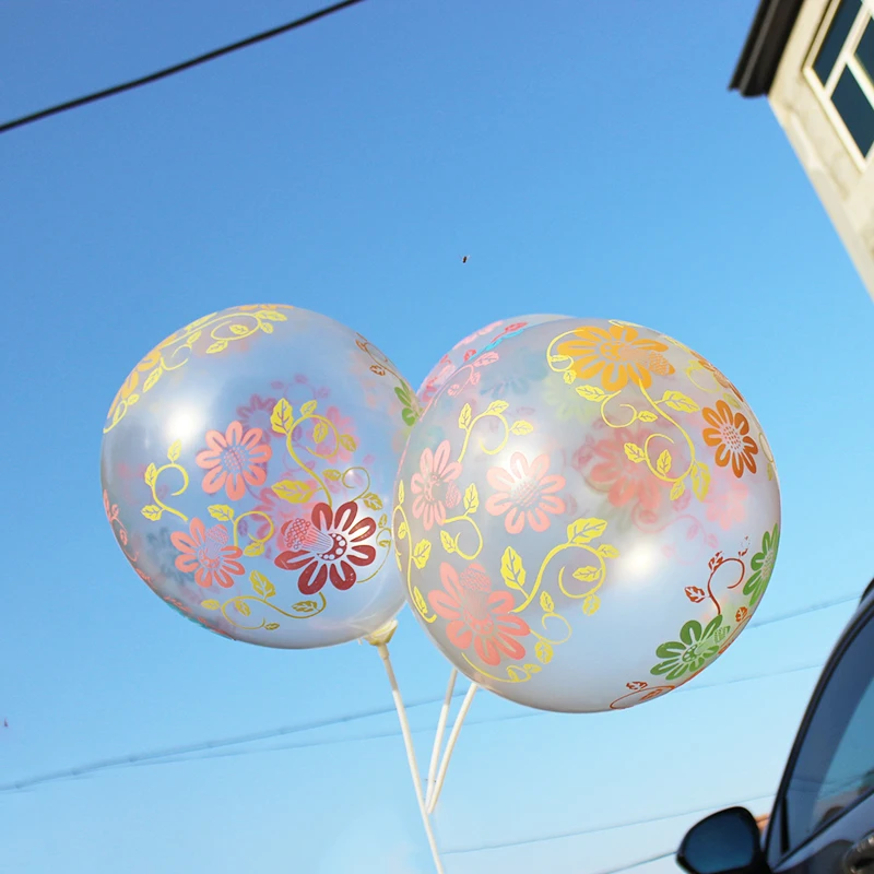 10 шт 12-дюймовые прозрачные латексные воздушные шары с принтом свадебные
