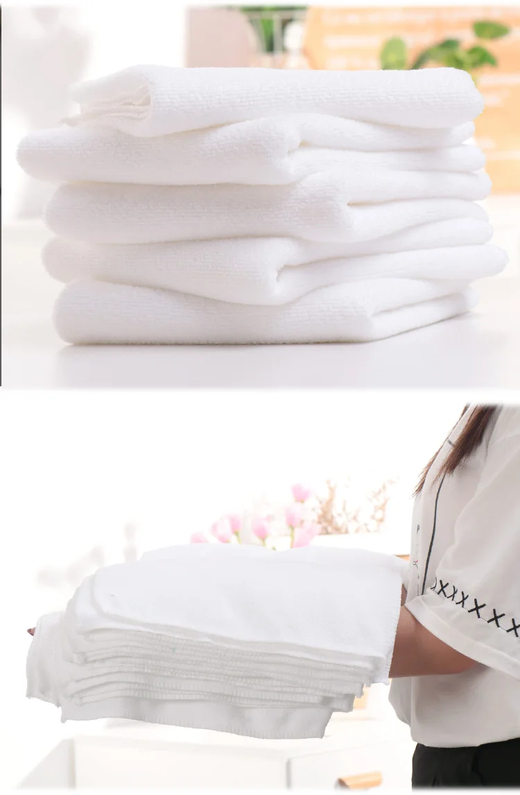 Одноразовое банное полотенце белое безворсовое абсорбирующее быстросохнущее