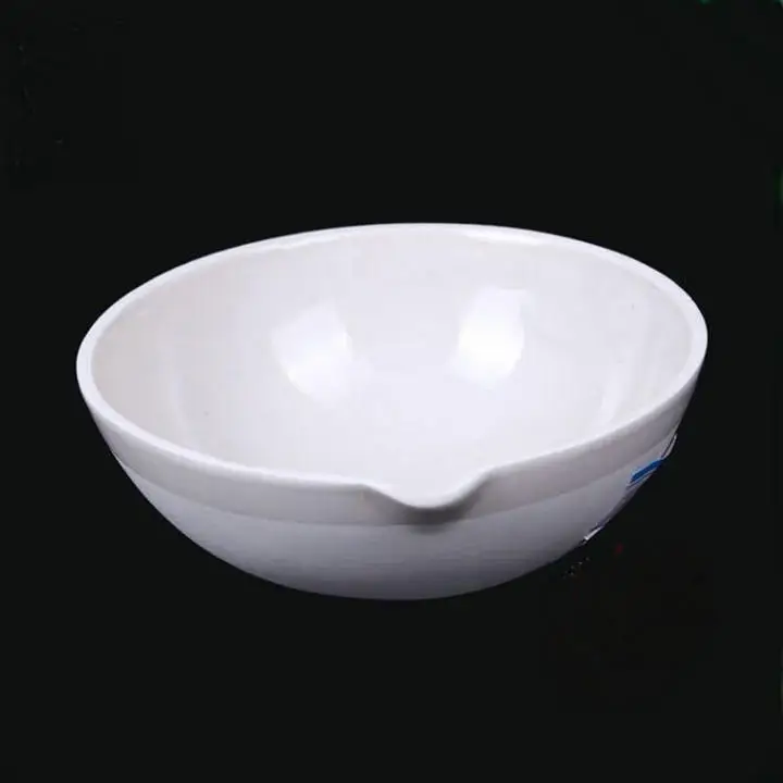 

10pcs/lot 50ml Round Bottom Porcelain Evaporating Dish,Ceramic evaporating dish with Spout