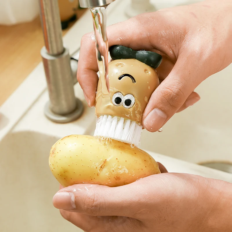 joie fruit vegetable brush creative cute shape easy cleaning brush for potato carrot ginger nylon home gadgets kitchen tools free global shipping