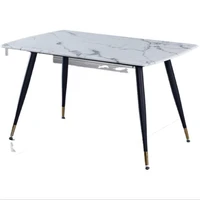 4 people marble dining table