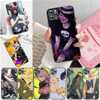 cartoon anime chainsaw man phone case for iphone 12 11 pro xs xr x max 8 7 6s 6 plus se 2020 cartoon anime chainsaw man coque