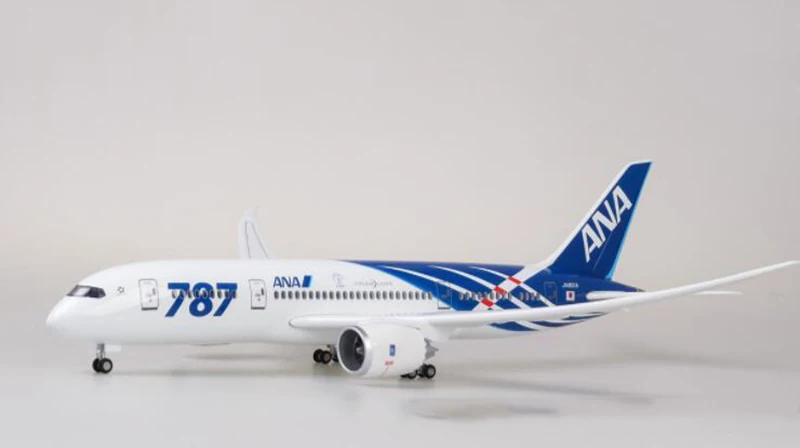 without light 1/130 масштаб 47 см самолет Boeing B787 Dreamliner самолет Япония Ана авиакомпания Модель W светильник и колесо литой пластик Смола самолет - Цвет: without light