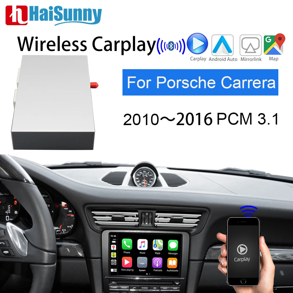 HaiSunny беспроводной CarPlay для Porsche 991 911 Carrera PCM3.1 с поддержкой Android Auto Mirror navi IOS Screen Car play