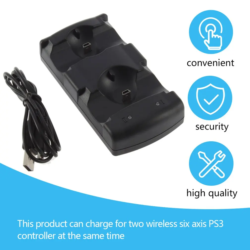 2 in 1 dual charging dock charger for sony playstation3 wireless controller for ps3 controller hot worldwide free global shipping