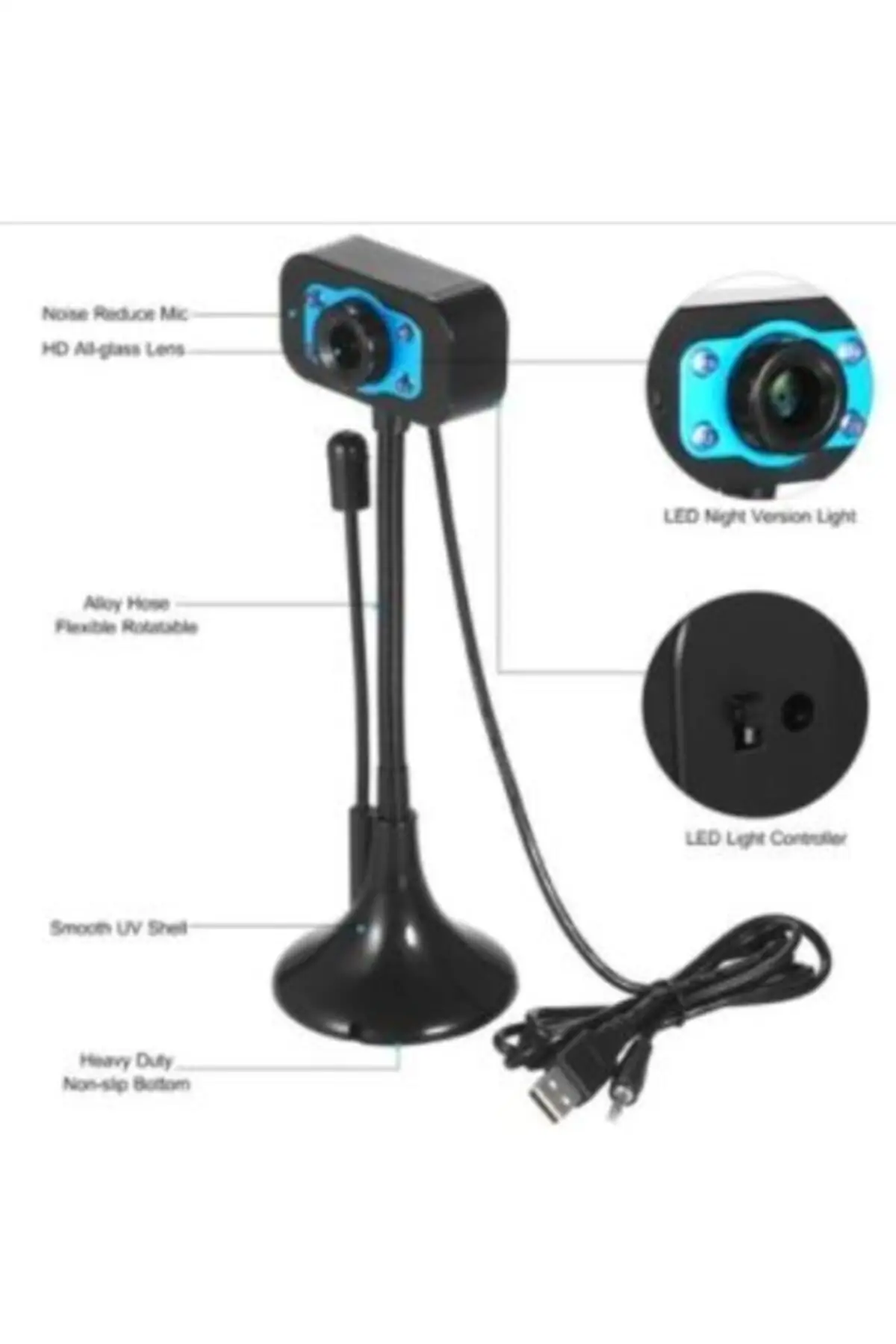 

Webcam With Mic Vision Led Table Top Camera Microphone And Led Illuminated Remote Training